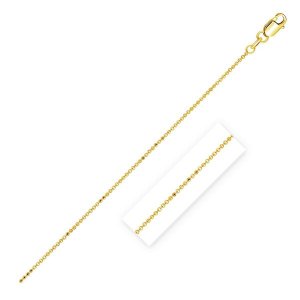 Unbranded 36768-16 14k Yellow Gold Diamond Cut Bead Chain 1.0mm Size: 