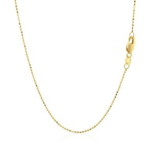 Unbranded 36768-16 14k Yellow Gold Diamond Cut Bead Chain 1.0mm Size: 