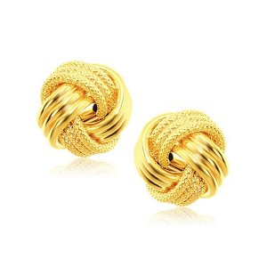 Unbranded 66548 14k Yellow Gold Interweaved Love Knot Stud Earrings