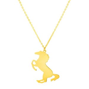 Unbranded 66396-18 14k Yellow Gold Necklace With Horse Size: 18''