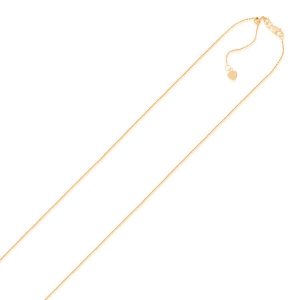 Unbranded 96348-22 14k Rose Gold Adjustable Cable Chain 0.9mm Size: 22