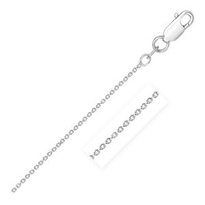 Unbranded 20595-24 Sterling Silver Rhodium Plated Round Cable Chain 2.