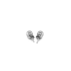 Unbranded 16560 14k White Gold Classic Round Stud Earrings (5.0 Mm)