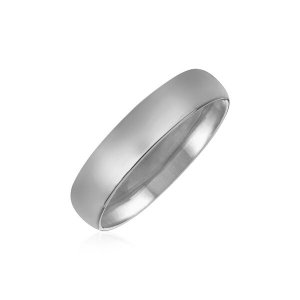 Unbranded 96693-9 14k White Gold 5mm Comfort Fit Wedding Band Size: 9