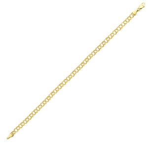 Unbranded 49964-7 Round Link Charm Bracelet In 10k Yellow Gold Size: 7