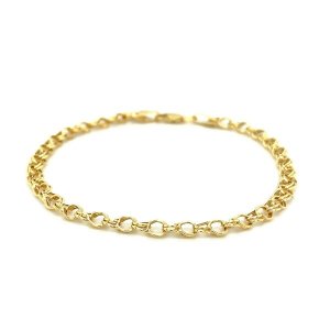 Unbranded 49964-7 Round Link Charm Bracelet In 10k Yellow Gold Size: 7