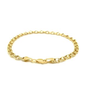 Unbranded 49964-7 Round Link Charm Bracelet In 10k Yellow Gold Size: 7