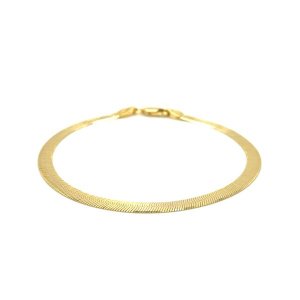 Unbranded 63066-7 4.0mm 14k Yellow Gold Super Flex Herringbone Bracele