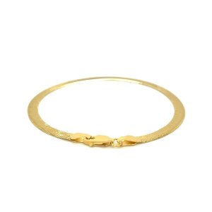 Unbranded 63066-7 4.0mm 14k Yellow Gold Super Flex Herringbone Bracele