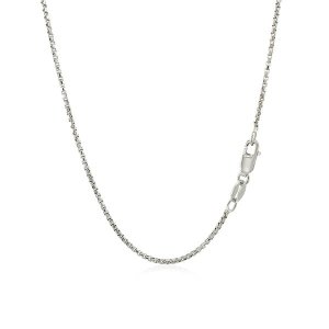 Unbranded 49596-18 Sterling Silver Rhodium Plated Round Box Chain 1.3m