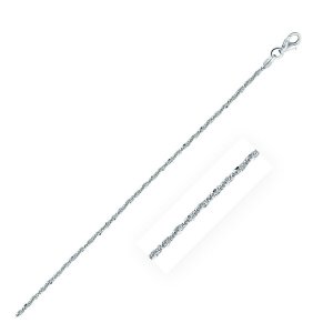 Unbranded 65897-18 Rhodium Plated 1.7mm Sterling Silver Sparkle Style 