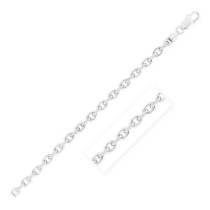 Unbranded 56797-20 Sterling Silver Rhodium Plated Anchor Chain (5.5 Mm