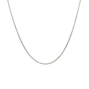 Unbranded 65561-16 Sterling Silver Rhodium Plated Box Chain 0.7mm Size