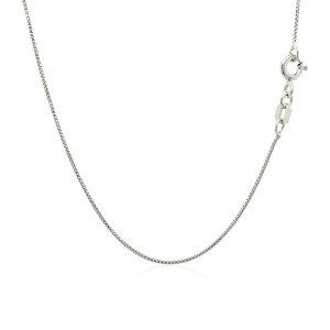 Unbranded 65561-16 Sterling Silver Rhodium Plated Box Chain 0.7mm Size