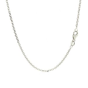 Unbranded 18992-20 14k White Gold Adjustable Cable Chain 1.5mm Size: 2