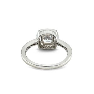 Unbranded 95270-8 Sterling Silver Square Halo Ring With Cubic Zirconia