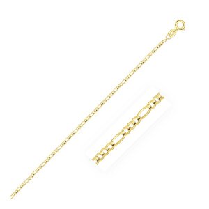 Unbranded 67131-20 14k Yellow Gold Solid Figaro Chain 1.3mm Size: 20''