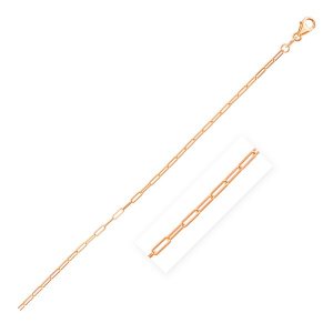 Unbranded 77532-24 14k Rose Gold Fine Paperclip Chain (1.5mm) Size: 24