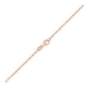 Unbranded 77532-24 14k Rose Gold Fine Paperclip Chain (1.5mm) Size: 24