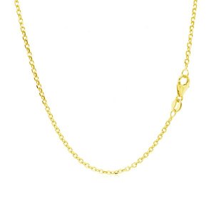 Unbranded 54663-20 14k Yellow Gold Adjustable Cable Chain 1.5mm Size: 