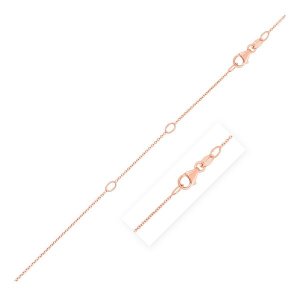 Unbranded 30846-18 Double Extendable Cable Chain In 14k Rose Gold (1.0