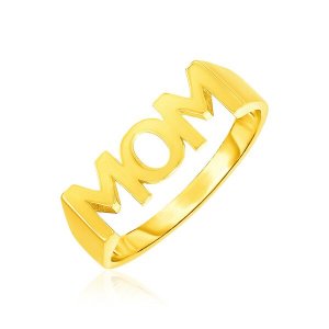 Unbranded 46477-7 14k Yellow Gold Mom Ring Size: 7