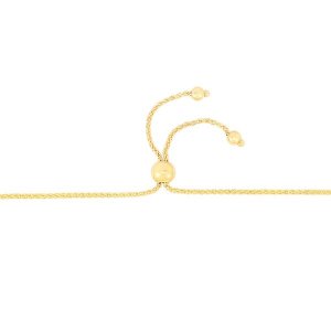 Unbranded 76304-9.25 14k Yellow Gold Mom Style Lariat Bracelet Size: 9