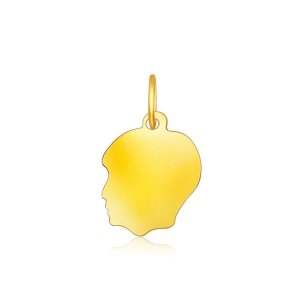 Unbranded 56463 14k Yellow Gold Small Boy Head Charm