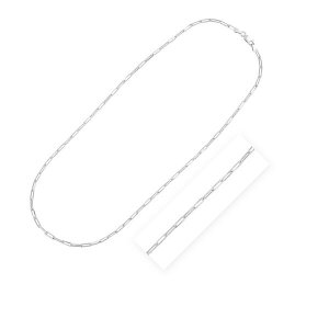 Unbranded 76897-18 Sterling Silver Rhodium Plated Paperclip Chain (3.0