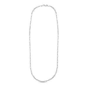 Unbranded 76897-18 Sterling Silver Rhodium Plated Paperclip Chain (3.0