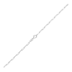 Unbranded 76897-18 Sterling Silver Rhodium Plated Paperclip Chain (3.0