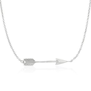 Unbranded 77326-18 14k White Gold Chain Necklace With Horizontal Arrow