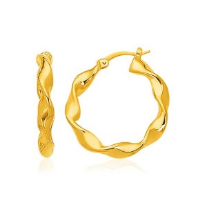 Unbranded 78962 14k Yellow Gold Large Twisted Hoop Earrings