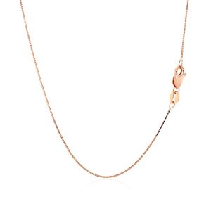 Unbranded 98664-17 14k Rose Gold Classic Box Chain 0.6mm Size: 17''