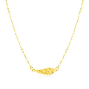 Unbranded 00754-18 14k Yellow Gold Angel Wing Necklace Size: 18''