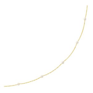 Unbranded 60265-18 14k Yellow Gold Necklace With White Pearls Size: 18