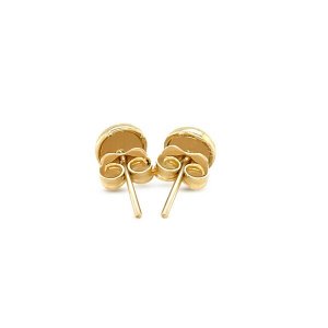 Unbranded 60677 14k Yellow Gold Textured Circle Post Earrings