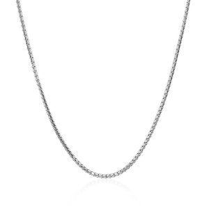 Unbranded 68989-18 14k White Gold Ice Chain 1.3mm Size: 18''