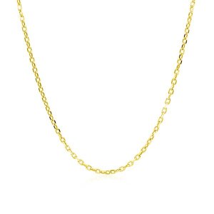 Unbranded 89089-16 14k Yellow Gold Diamond Cut Cable Link Chain 1.5mm 