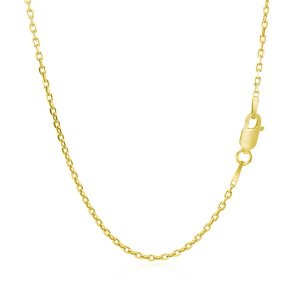 Unbranded 89089-16 14k Yellow Gold Diamond Cut Cable Link Chain 1.5mm 