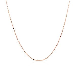 Unbranded 44063-17 14k Rose Gold Classic Box Chain 0.6mm Size: 17''