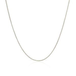 Unbranded 56366-20 14k White Gold Diamond Cut Round Wheat Chain 0.6mm 