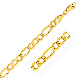 Unbranded 37474-8.5 6.5mm 10k Yellow Gold Lite Figaro Bracelet Size: 8