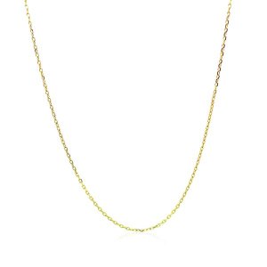 Unbranded 68432-20 14k Yellow Gold Diamond Cut Cable Link Chain 0.8mm 