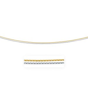 Unbranded 93396-18 14k Two-tone Double Strand Cable Pendant Chain 1.1m