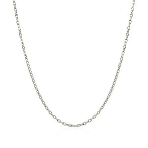 Unbranded 65667-16 14k White Gold Round Cable Link Chain 1.5mm Size: 1