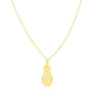 Unbranded 34556-18 14k Yellow Gold Pineapple Necklace Size: 18''