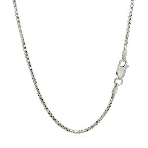 Unbranded 87700-20 Sterling Silver Rhodium Plated Round Box Chain 1.5m