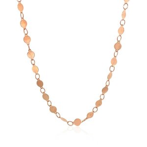 Unbranded 86553-18 14k Rose Gold Necklace With Polished Circles Size: 