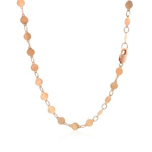 Unbranded 86553-18 14k Rose Gold Necklace With Polished Circles Size: 